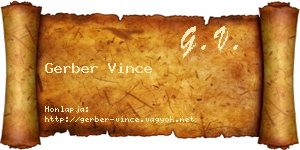 Gerber Vince névjegykártya